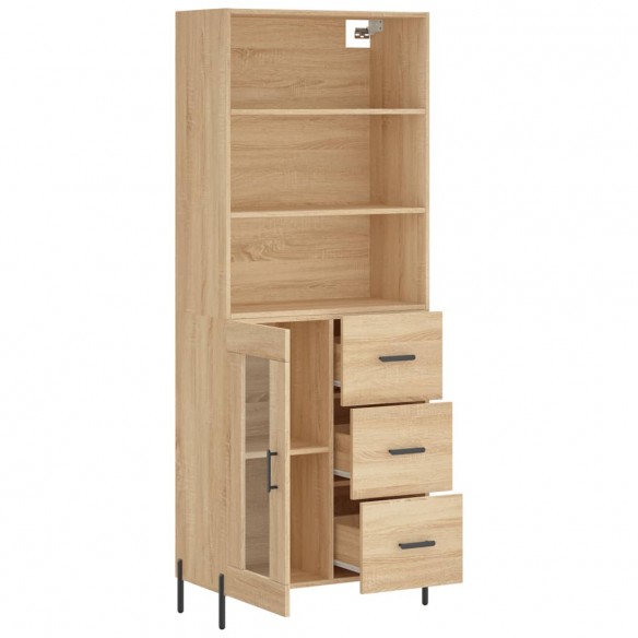 Buffet haut Chêne sonoma 69,5x34x180 cm Bois d'ingénierie