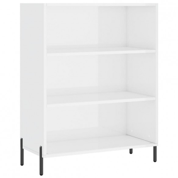 Armoire à étagères blanc brillant 69,5x32,5x90 cm