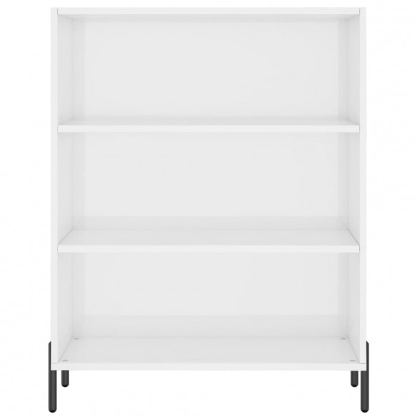 Armoire à étagères blanc brillant 69,5x32,5x90 cm