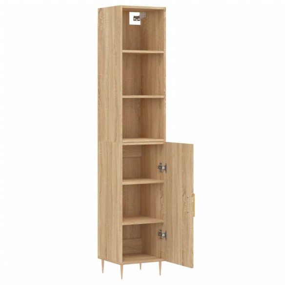 Buffet haut Chêne sonoma 34,5x34x180 cm Bois d'ingénierie