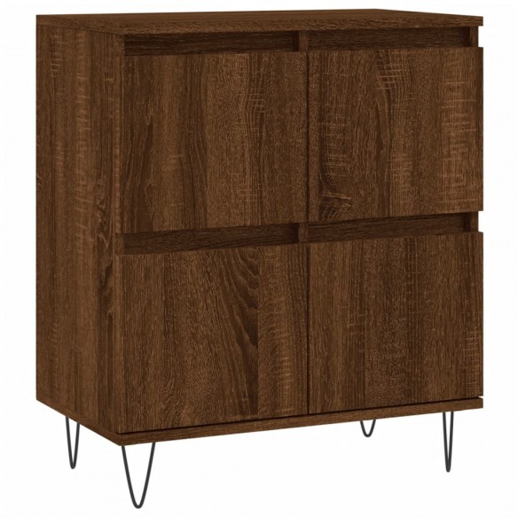 Buffets 3 pcs Chêne marron Bois d'ingénierie