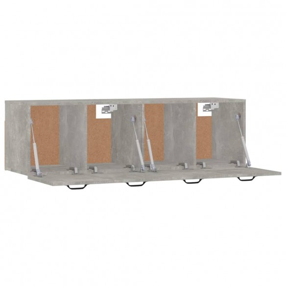 Armoires murales 2pcs Gris béton 80x35x36,5cm Bois d'ingénierie