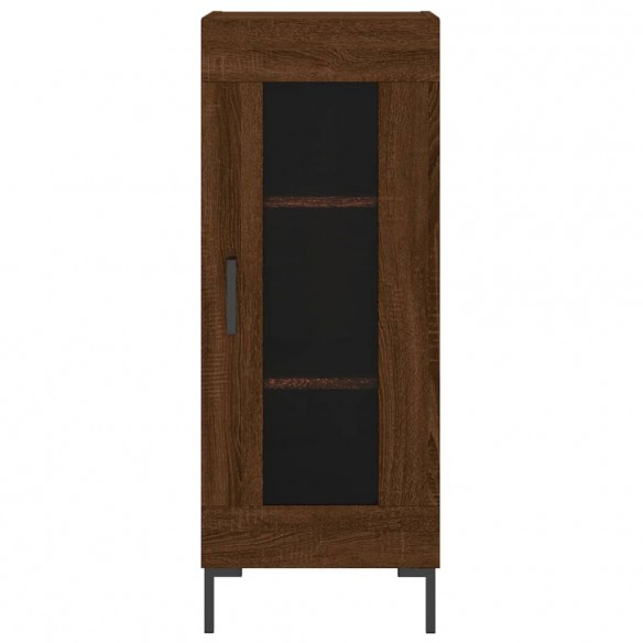 Buffet haut Chêne marron 34,5x34x180 cm Bois d'ingénierie