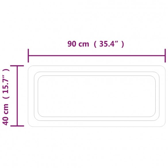 Miroir de salle de bain à LED 40x90 cm