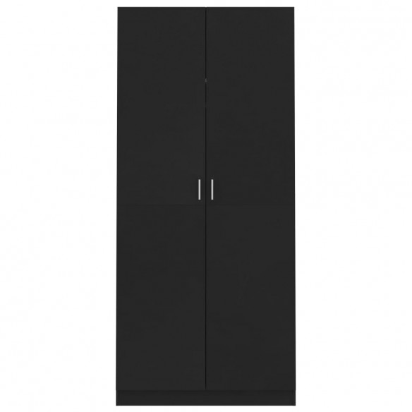 Garde-robe Noir 90x52x200 cm Aggloméré