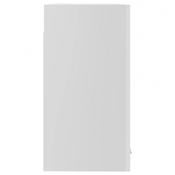 Armoire en verre suspendue Blanc brillant 60x31x60 cm Aggloméré