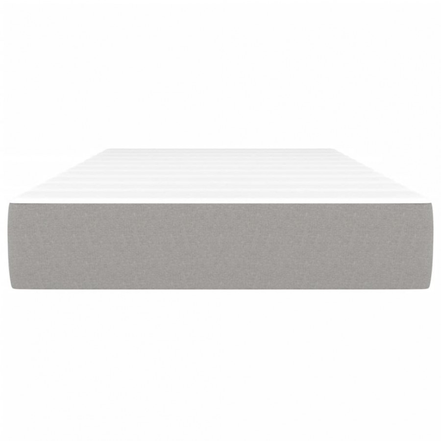Matelas de lit à ressorts ensachés Gris clair 90x200x20cm Tissu Matelas de lit à ressorts ensachés Gris clair 90x200x20cm Tissu