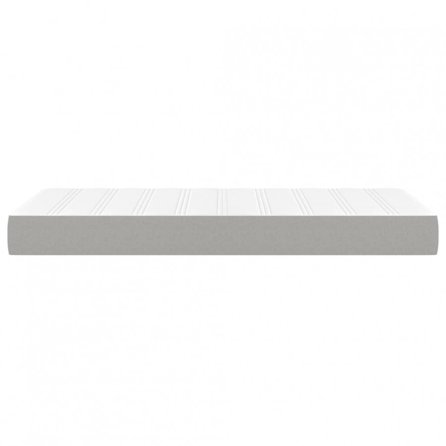 Matelas de lit à ressorts ensachés Gris clair 90x200x20cm Tissu Matelas de lit à ressorts ensachés Gris clair 90x200x20cm Tissu