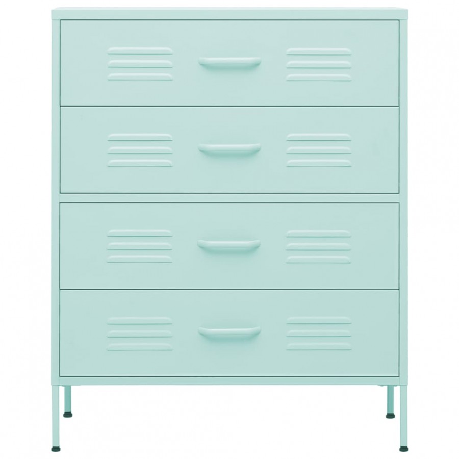 Commode Vert menthe 80x35x101,5 cm Acier