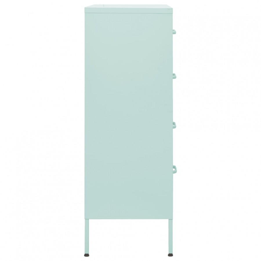 Commode Vert menthe 80x35x101,5 cm Acier