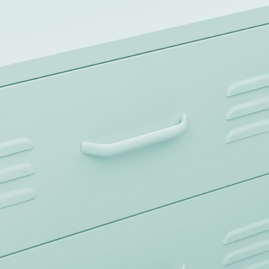Commode Vert menthe 80x35x101,5 cm Acier