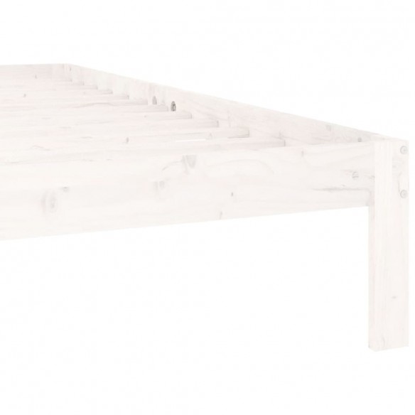 Cadre de lit Blanc Bois de pin massif 160x200 cm