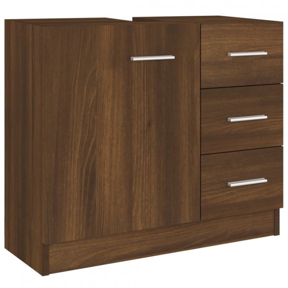 Armoire de lavabo Chêne marron 63x30x54 cm Bois d'ingénierie