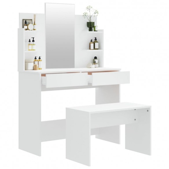 Ensemble de coiffeuse Blanc 96x40x142 cm