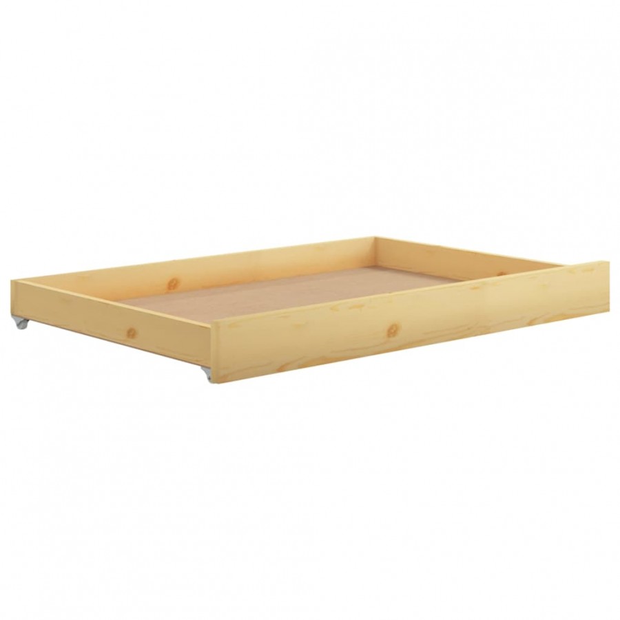 Tiroirs de lit 2 pcs Bois de pin massif Tiroirs de lit 2 pcs Bois de pin massif