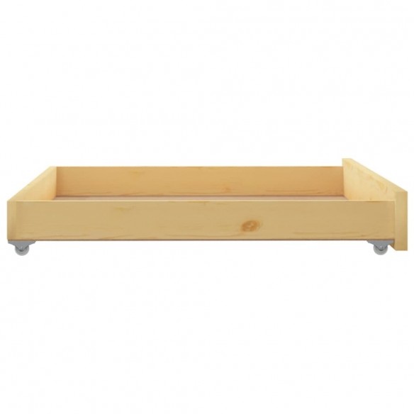 Tiroirs de lit 2 pcs Bois de pin massif