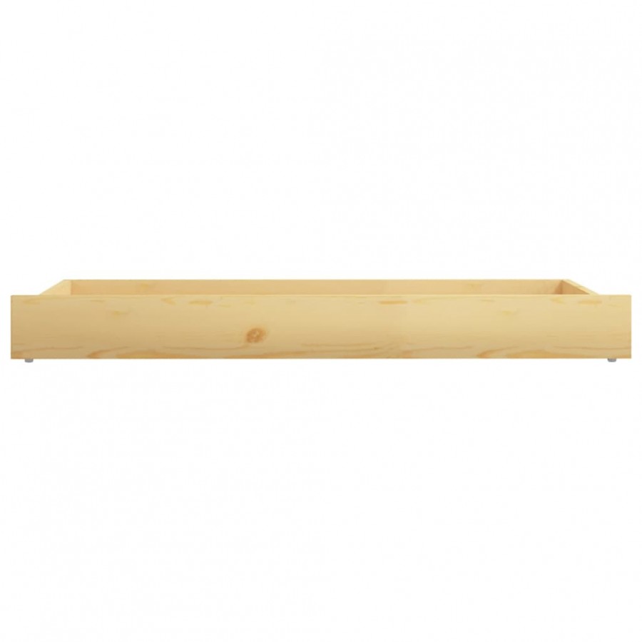 Tiroirs de lit 2 pcs Bois de pin massif Tiroirs de lit 2 pcs Bois de pin massif