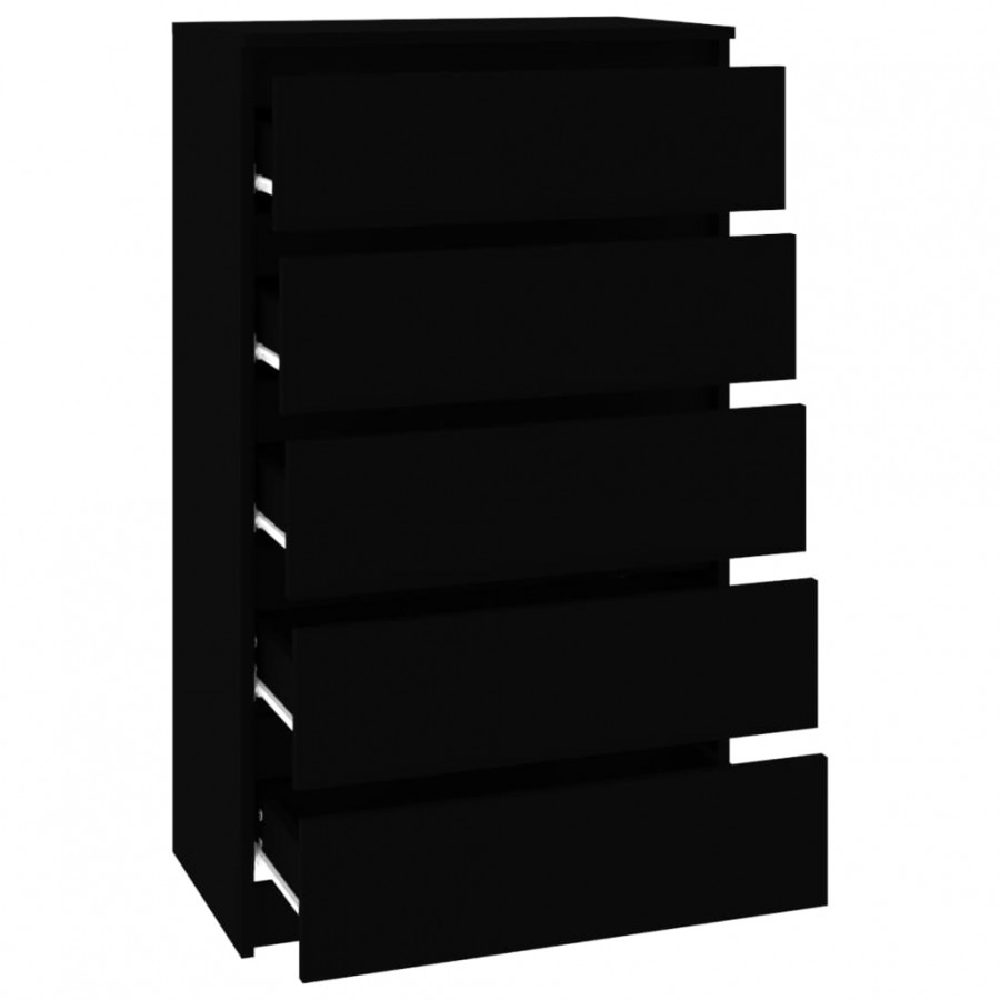 Commode Noir 60x36x103 cm 