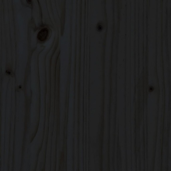 Cadre de lit Noir Bois de pin massif 160x200 cm
