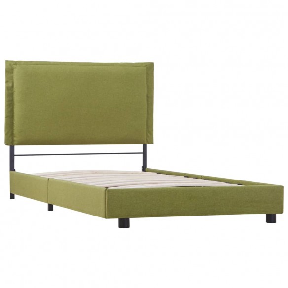 Cadre de lit Vert Tissu 90 x 200 cm