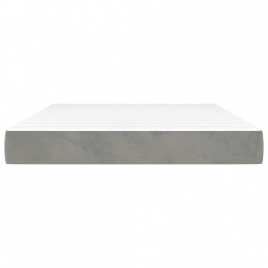 Matelas de lit à ressorts ensachés Gris clair 140x200x20 cm Matelas de lit à ressorts ensachés Gris clair 140x200x20 cm