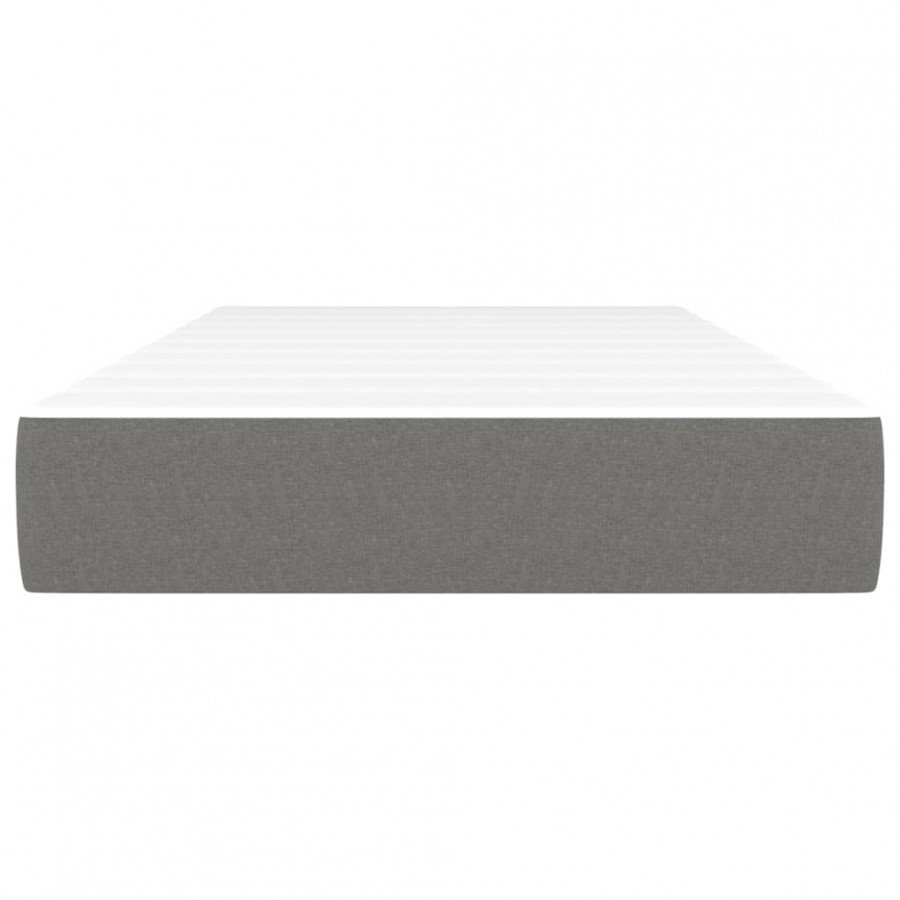 Matelas de lit à ressorts ensachés Gris foncé 80x200x20cm Tissu Matelas de lit à ressorts ensachés Gris foncé 80x200x20cm Tissu