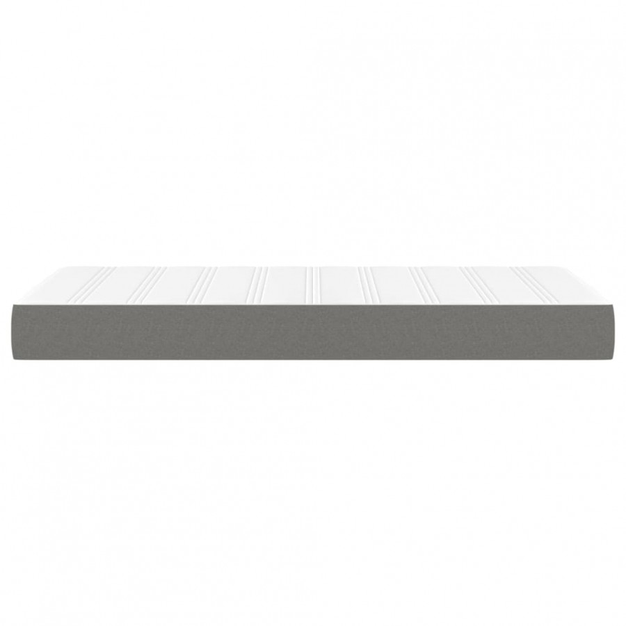 Matelas de lit à ressorts ensachés Gris foncé 80x200x20cm Tissu Matelas de lit à ressorts ensachés Gris foncé 80x200x20cm Tissu