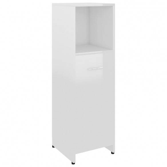 Armoire de salle de bain Blanc brillant 30x30x95 cm