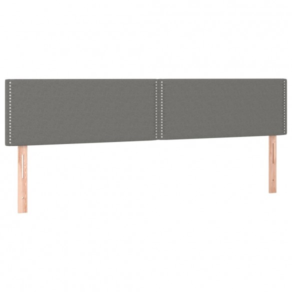 Tête de lit à LED Gris foncé 160x5x78/88 cm Tissu