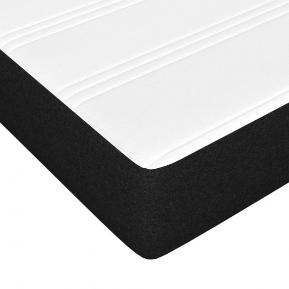 Cadre de lit avec matelas Noir 200x200 cm Tissu