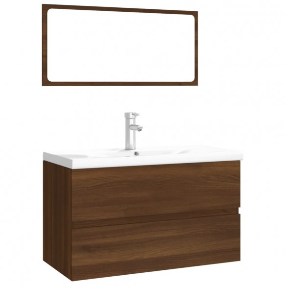 Meubles de salle de bain Chêne marron Bois d'ingénierie