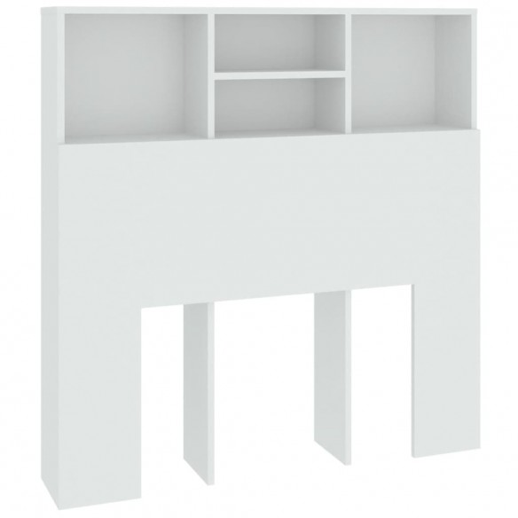 Armoire de tête de lit Blanc 100x19x103,5 cm