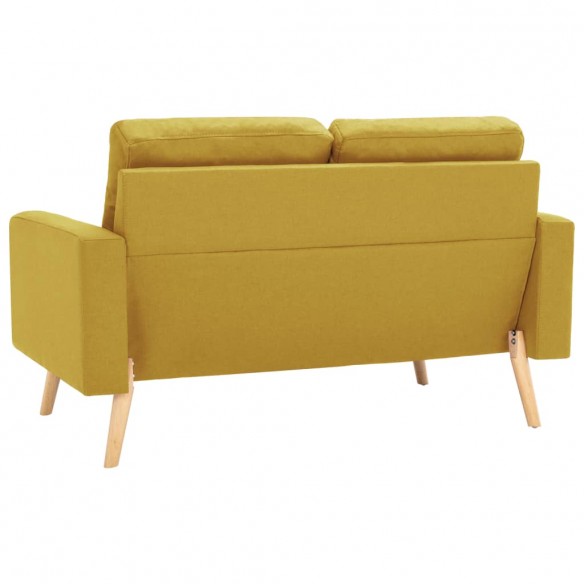 Ensemble de canapés 3 pcs Tissu Jaune