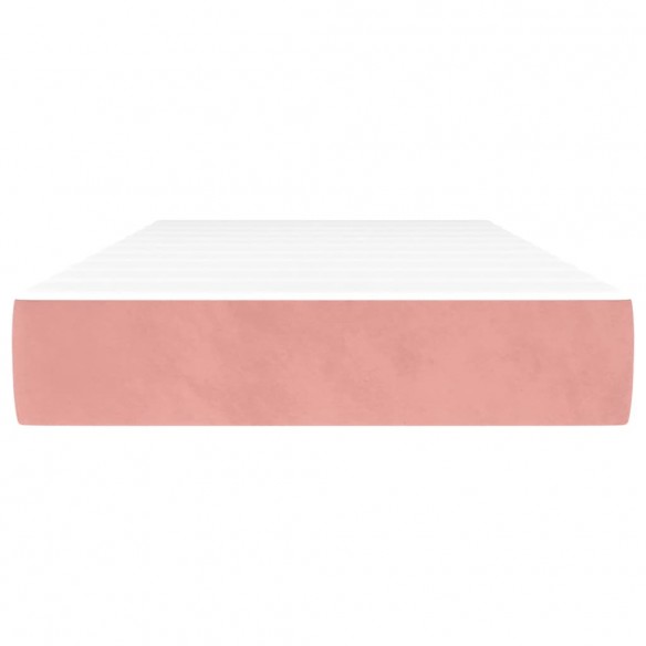 Matelas de lit à ressorts ensachés Rose 100x200x20 cm Velours