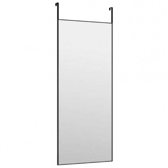 Miroir de porte Noir 40x100 cm Verre et aluminium