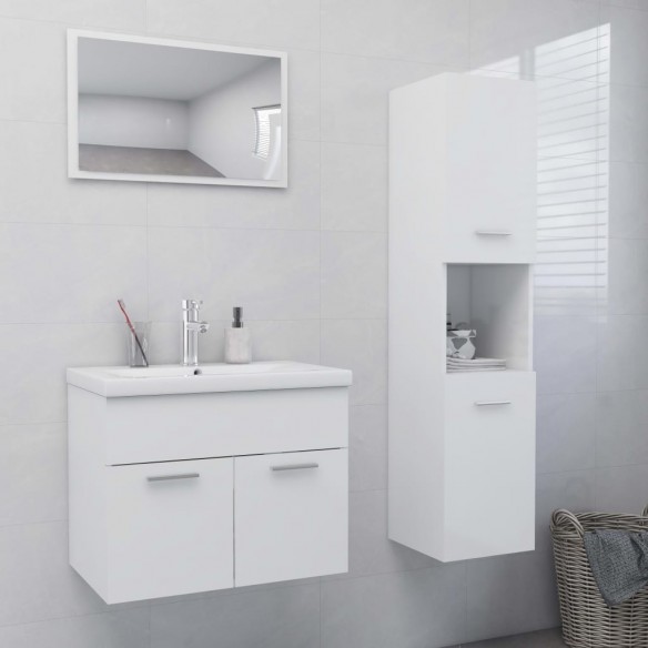 Ensemble de meubles de salle de bain Blanc brillant