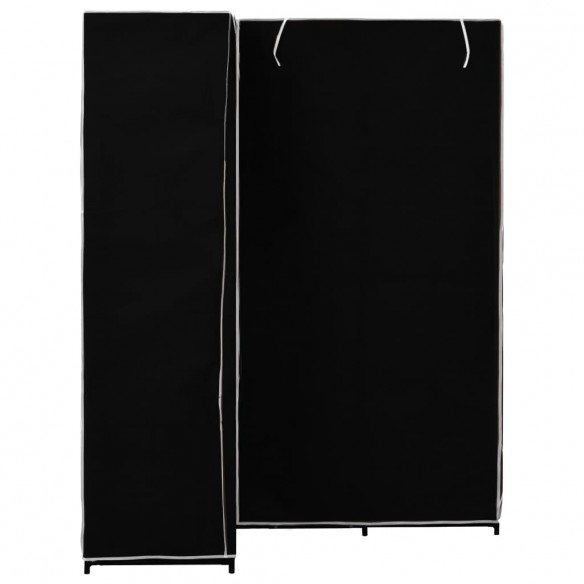 Garde-robe d'angle Noir 130x87x169 cm