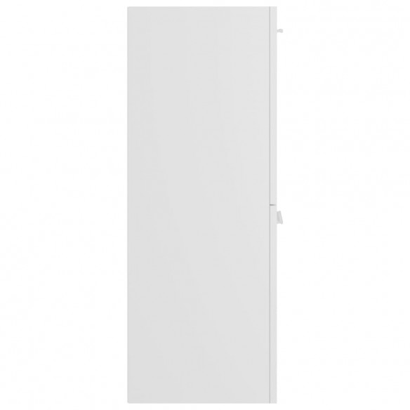 Armoire de salle de bain Blanc brillant 30x30x80 cm Aggloméré