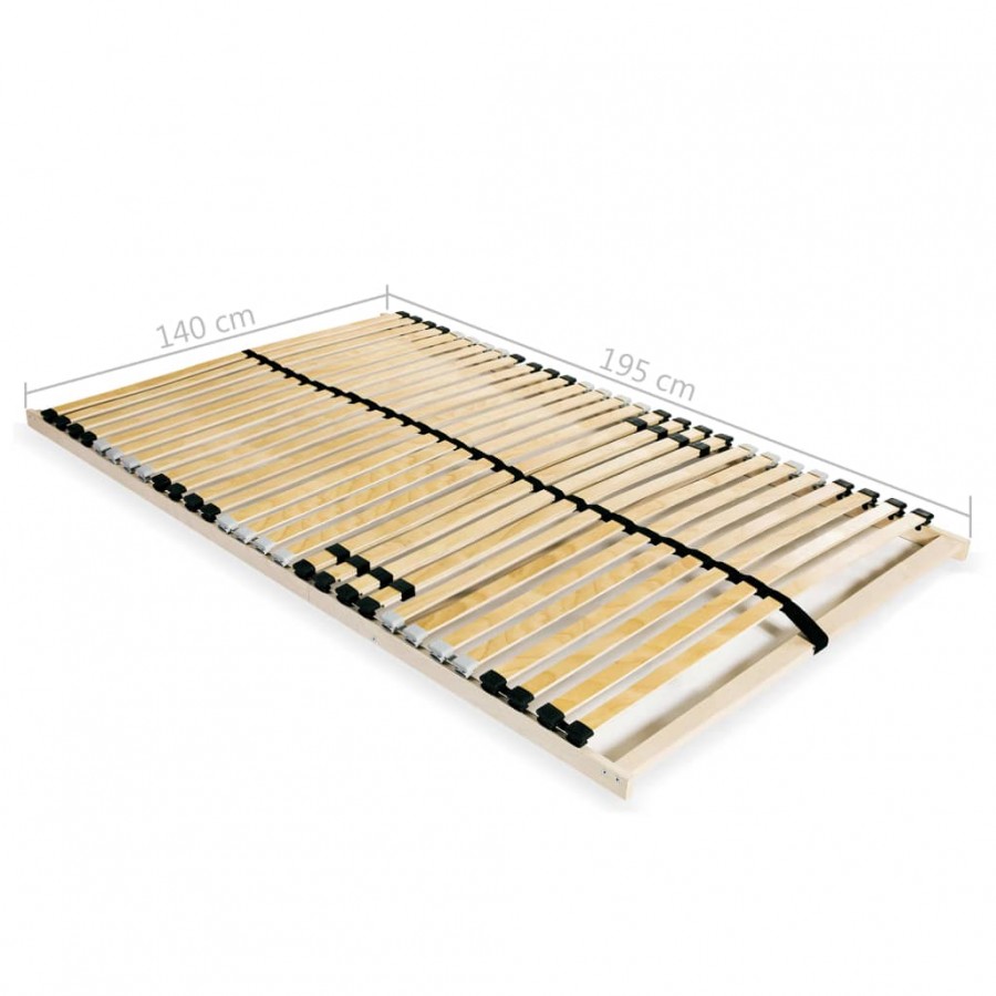 Cadre avec 28 lattes 7 zones 140 x 200 cm