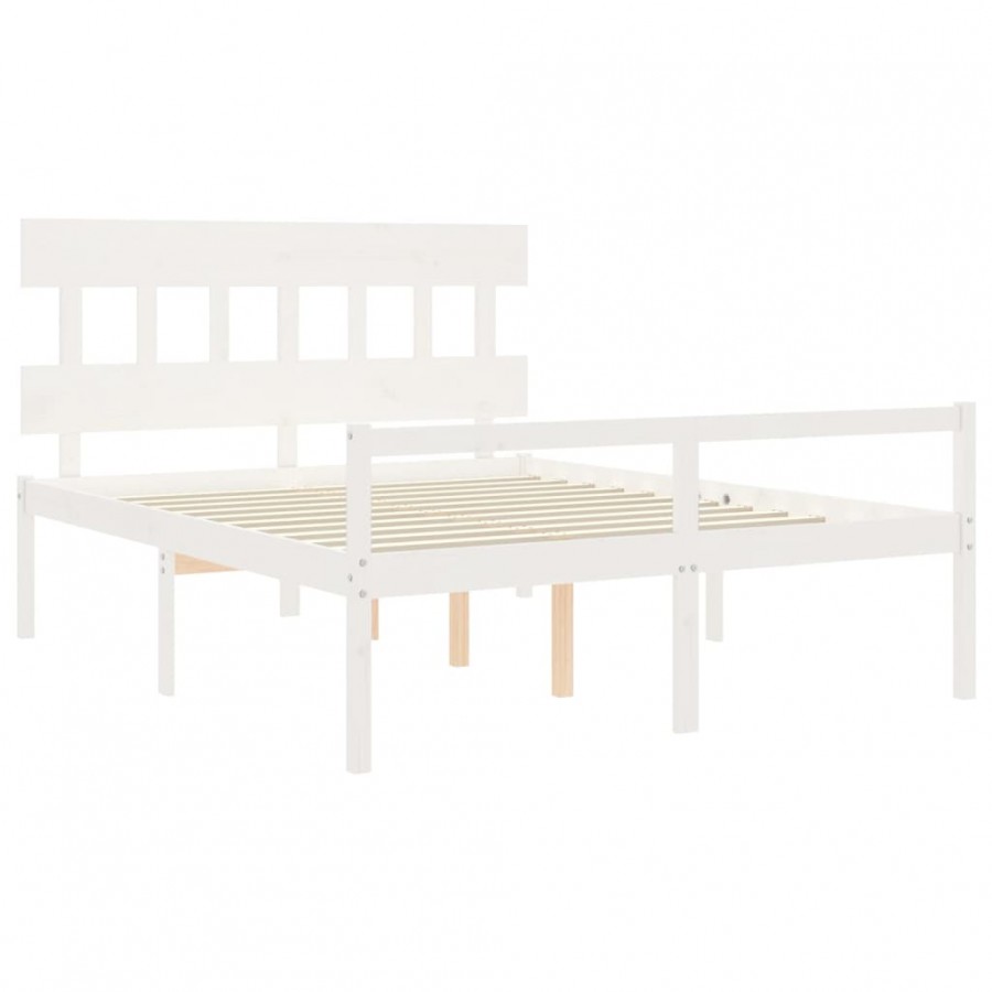 Lit pour personne âgée et tête de lit 160x200 cm bois massif