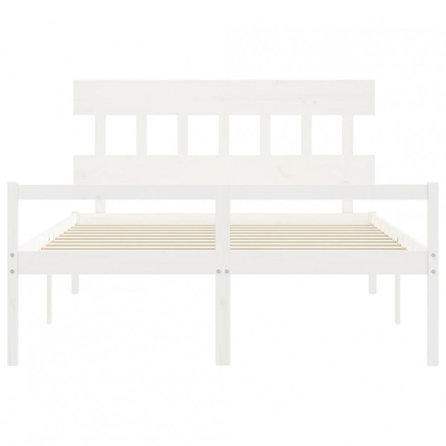 Lit pour personne âgée et tête de lit 160x200 cm bois massif