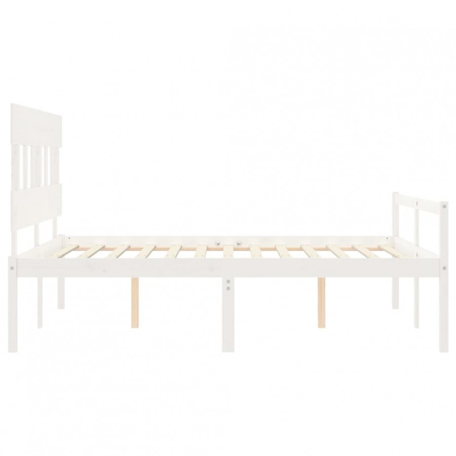 Lit pour personne âgée et tête de lit 160x200 cm bois massif