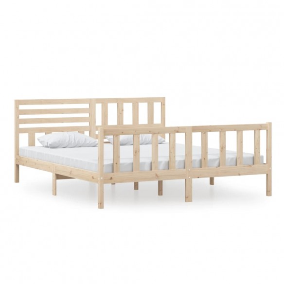 Cadre de lit Bois massif 180x200 cm Super King