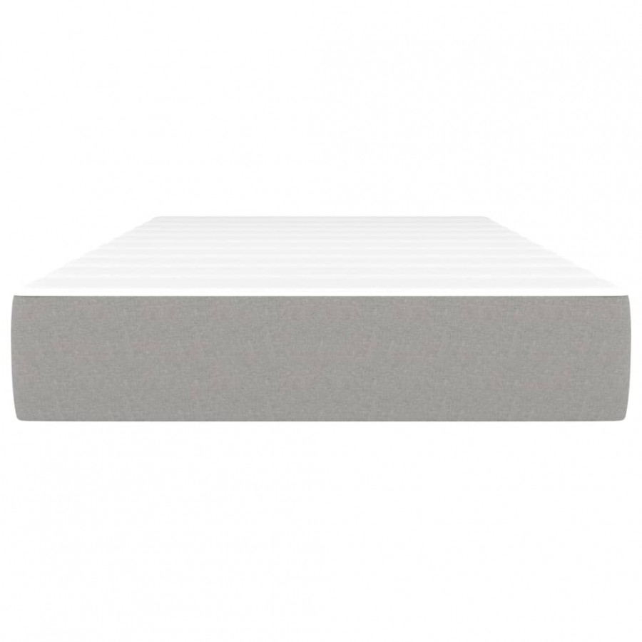 Matelas de lit à ressorts ensachés Gris clair 90x190x20cm Tissu Matelas de lit à ressorts ensachés Gris clair 90x190x20cm Tissu