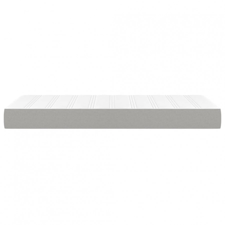 Matelas de lit à ressorts ensachés Gris clair 90x190x20cm Tissu Matelas de lit à ressorts ensachés Gris clair 90x190x20cm Tissu