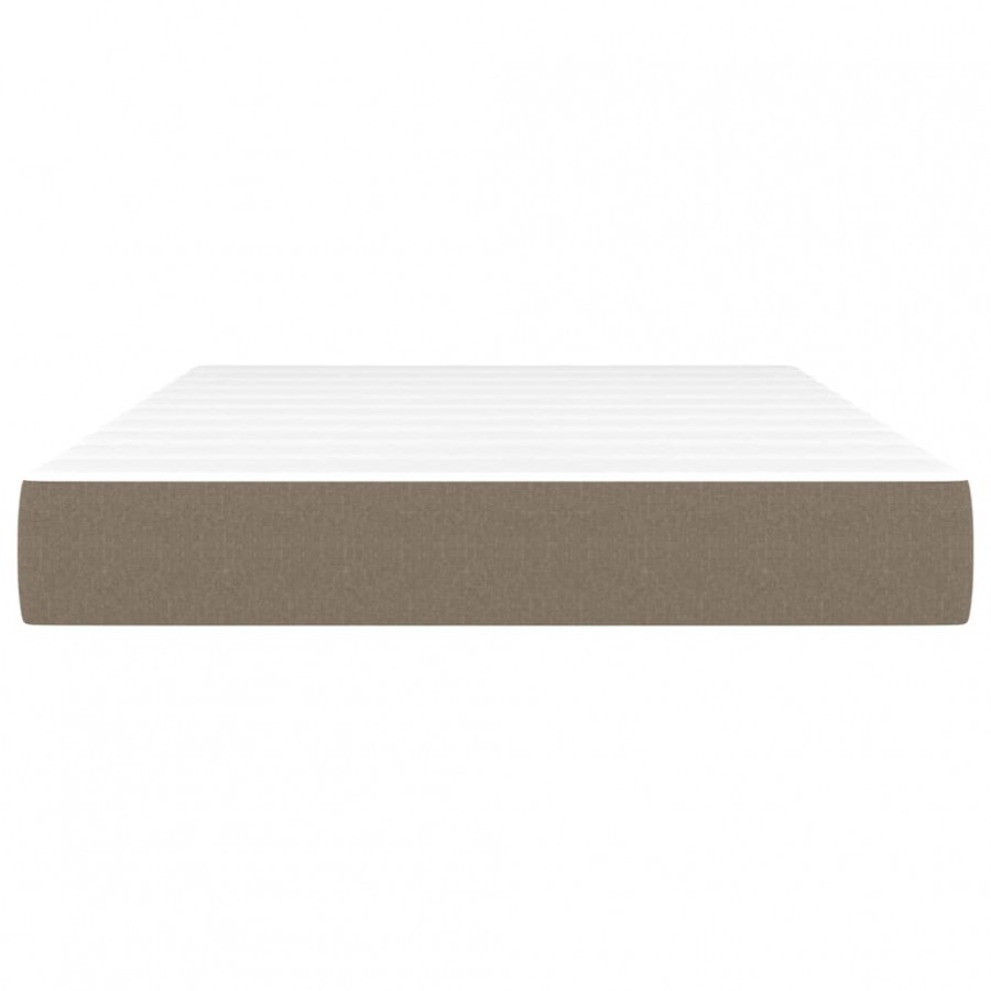 Matelas de lit à ressorts ensachés Taupe 120x200x20 cm Tissu