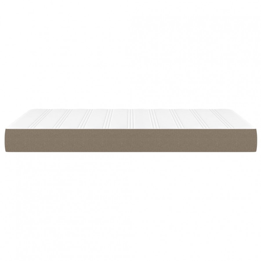 Matelas de lit à ressorts ensachés Taupe 120x200x20 cm Tissu