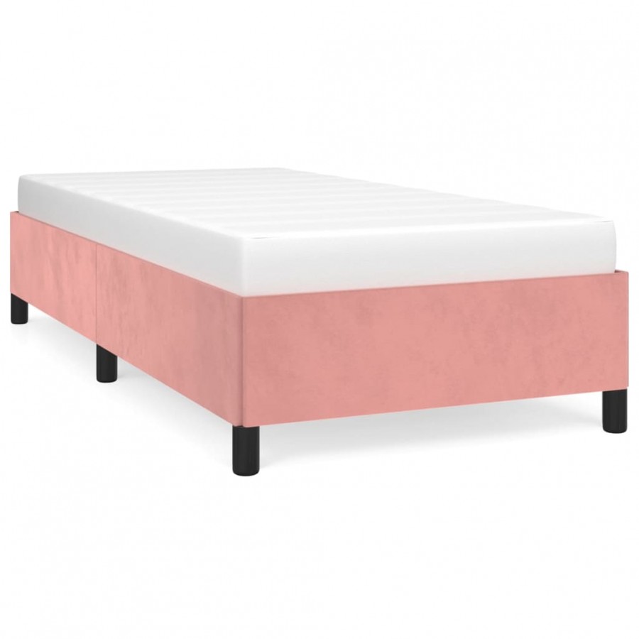 Lit Rose 90x200 cm Velours Lit Rose 90x200 cm Velours