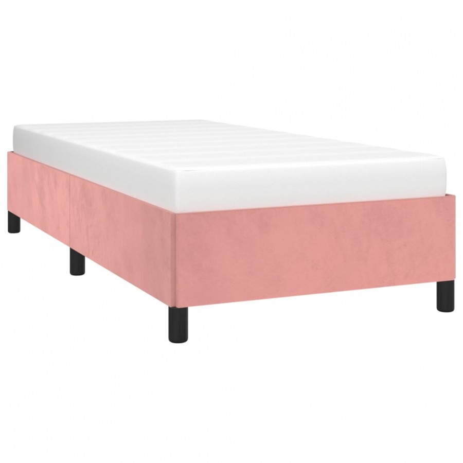 Lit Rose 90x200 cm Velours Lit Rose 90x200 cm Velours