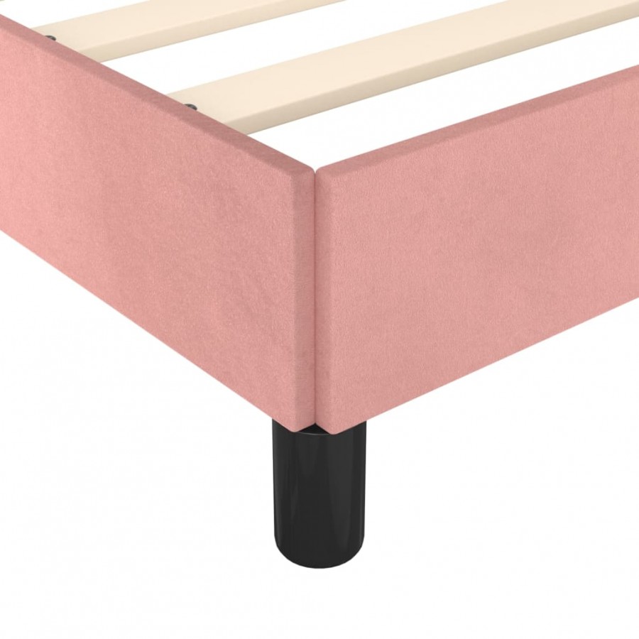 Lit Rose 90x200 cm Velours Lit Rose 90x200 cm Velours